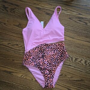 Fabletics Asymmetrical Cutout One Piece Large